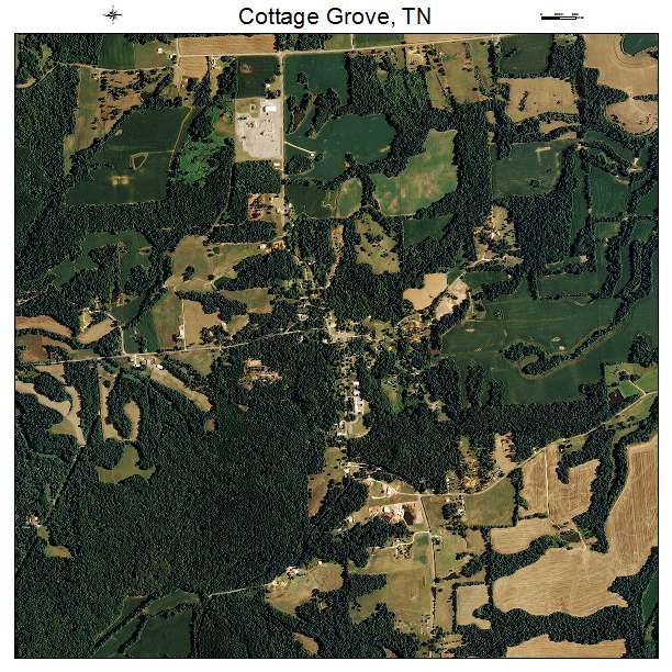 Cottage Grove, TN air photo map