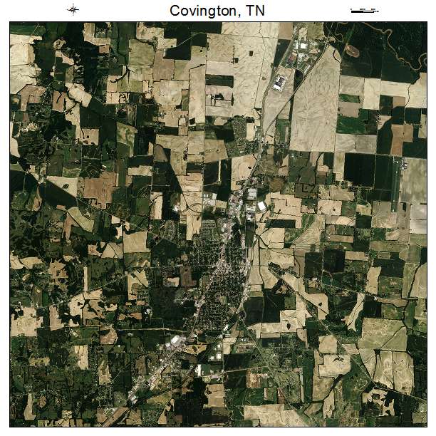 Covington, TN air photo map