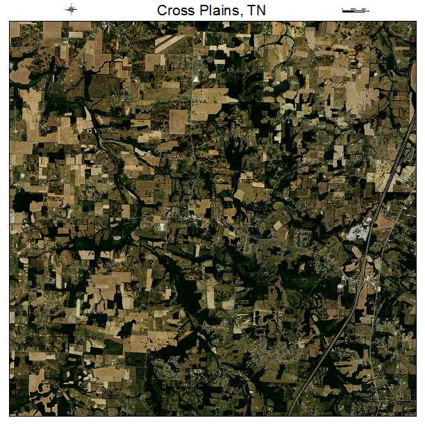 Cross Plains, TN air photo map