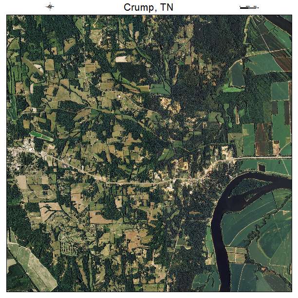 Crump, TN air photo map