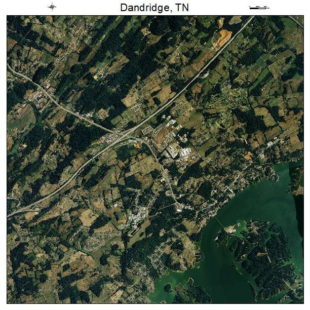 Dandridge, TN air photo map