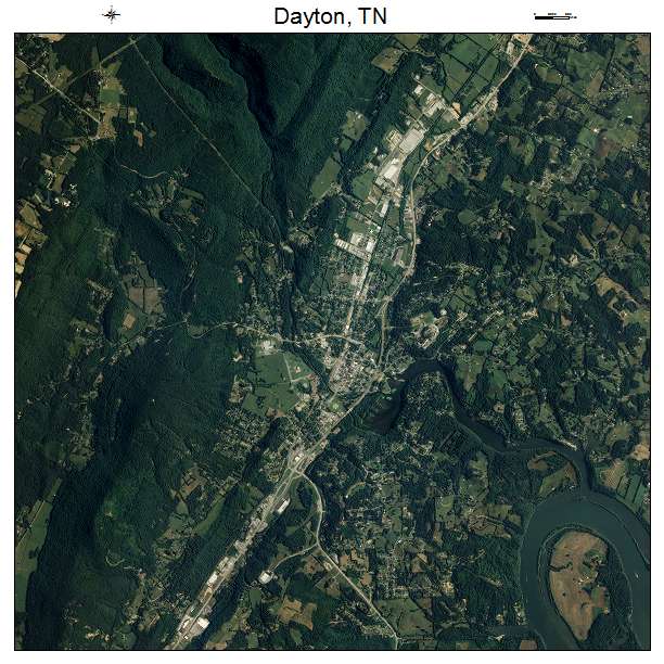 Dayton, TN air photo map