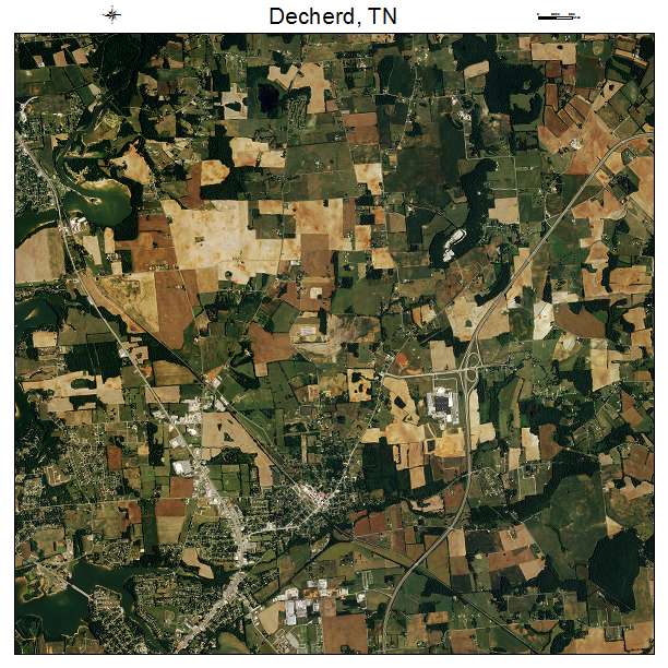 Decherd, TN air photo map