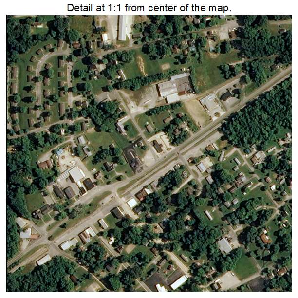 Baxter, Tennessee aerial imagery detail