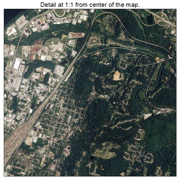 Chattanooga, Tennessee aerial imagery detail