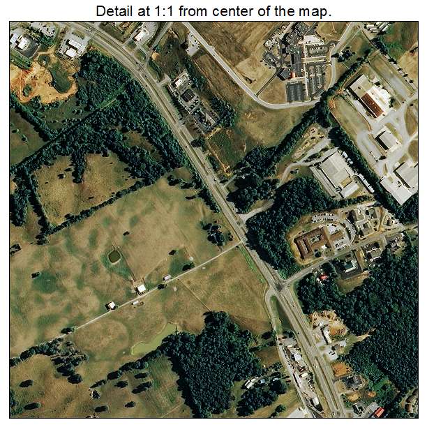 Dandridge, Tennessee aerial imagery detail