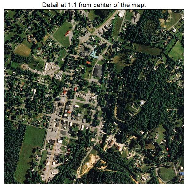 Dunlap, Tennessee aerial imagery detail