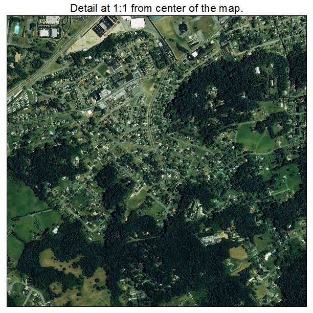 Elizabethton, Tennessee aerial imagery detail