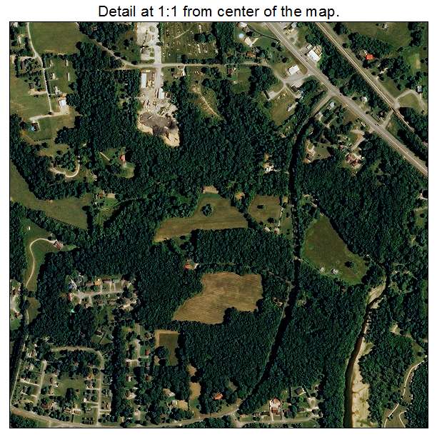 Estill Springs, Tennessee aerial imagery detail
