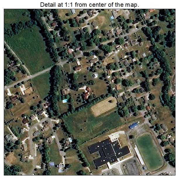 Jacksboro, Tennessee aerial imagery detail