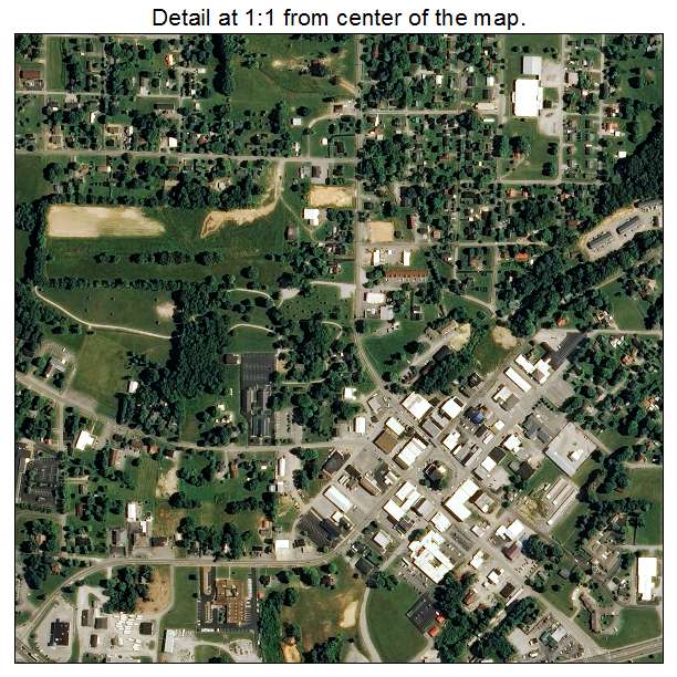 Lafayette, Tennessee aerial imagery detail