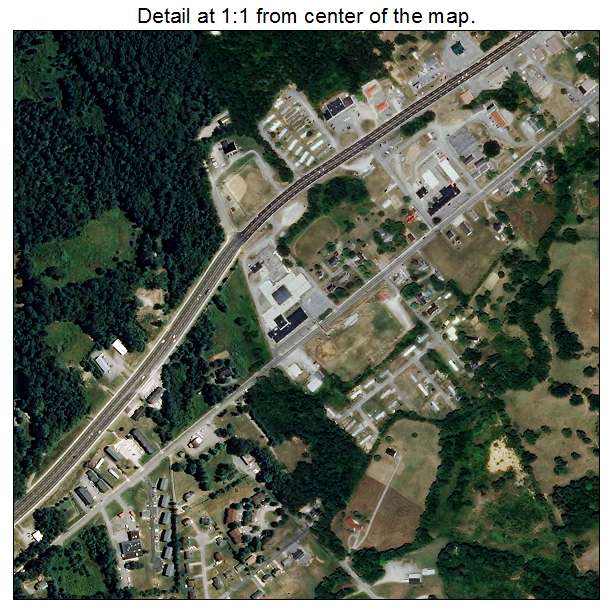 Maynardville, Tennessee aerial imagery detail
