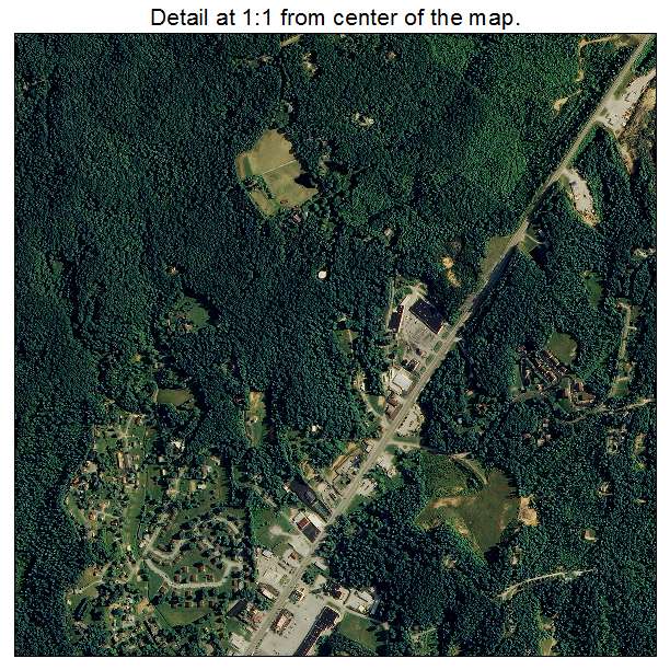 Oneida, Tennessee aerial imagery detail
