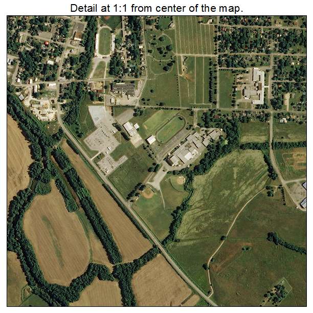 Pulaski, Tennessee aerial imagery detail