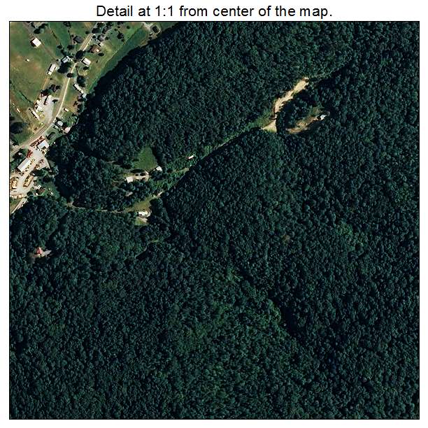 Sneedville, Tennessee aerial imagery detail