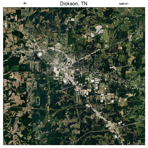 Dickson, TN air photo map