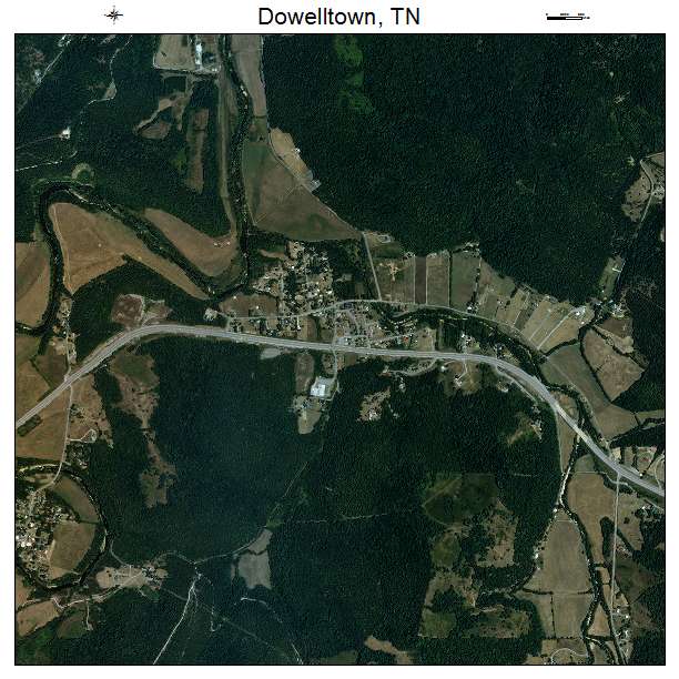 Dowelltown, TN air photo map