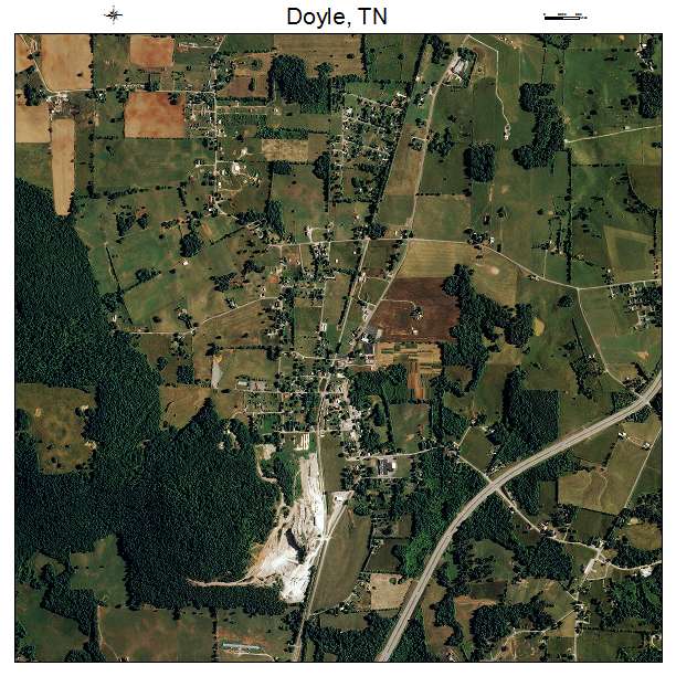 Doyle, TN air photo map