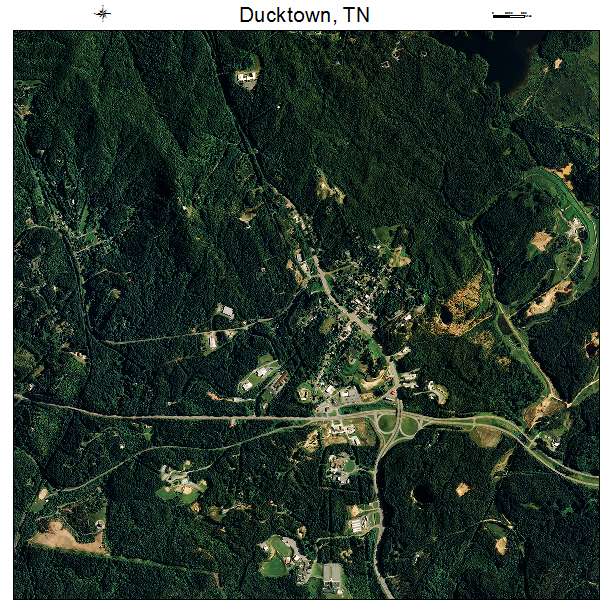 Ducktown, TN air photo map
