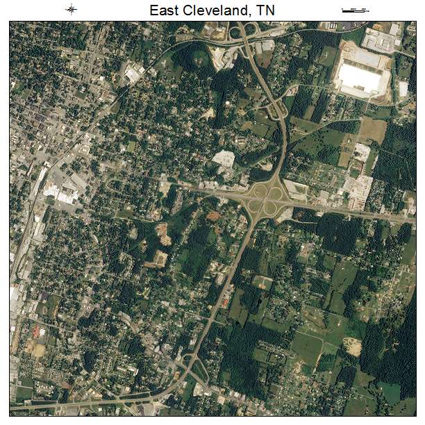 East Cleveland, TN air photo map