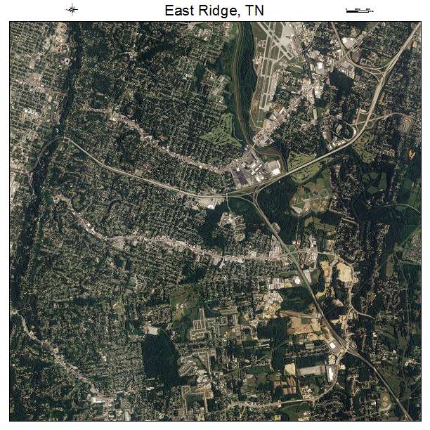East Ridge, TN air photo map