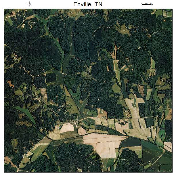 Enville, TN air photo map