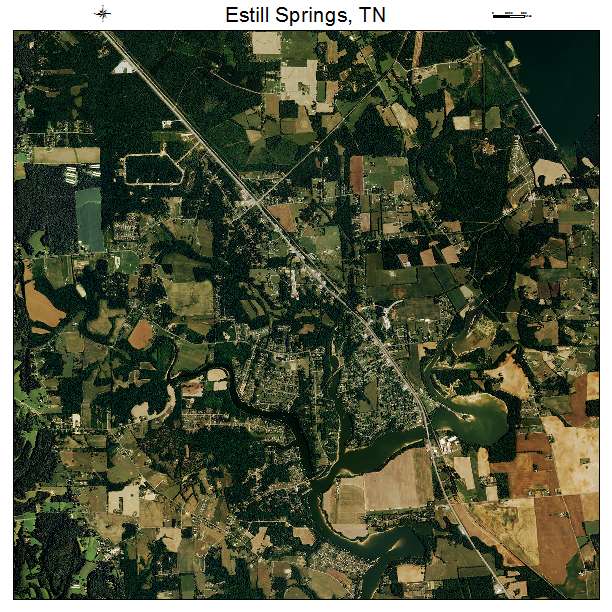 Estill Springs, TN air photo map