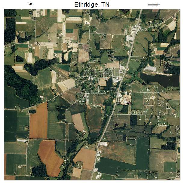 Ethridge, TN air photo map