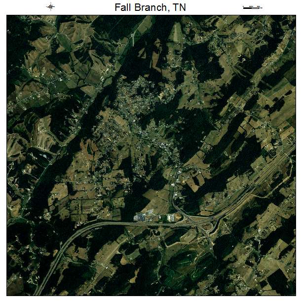 Fall Branch, TN air photo map