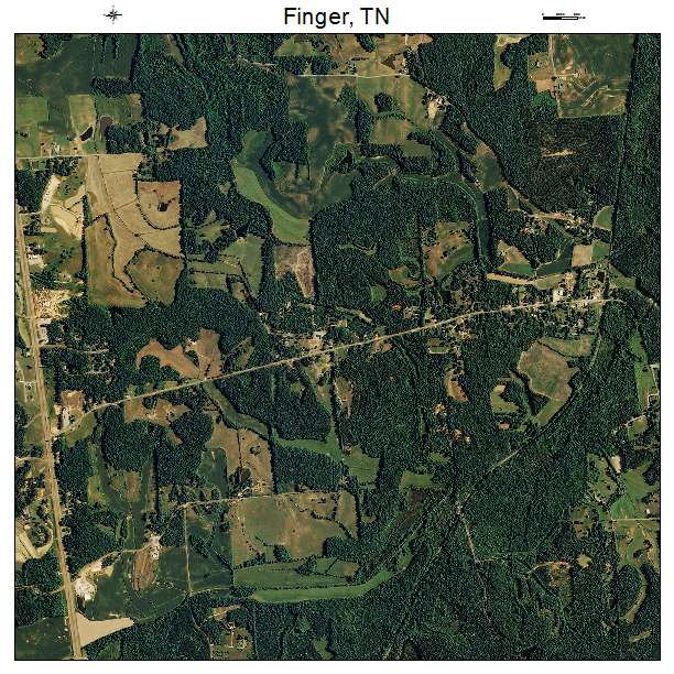 Finger, TN air photo map