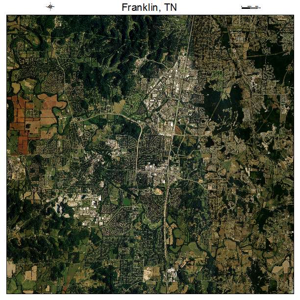 Franklin, TN air photo map