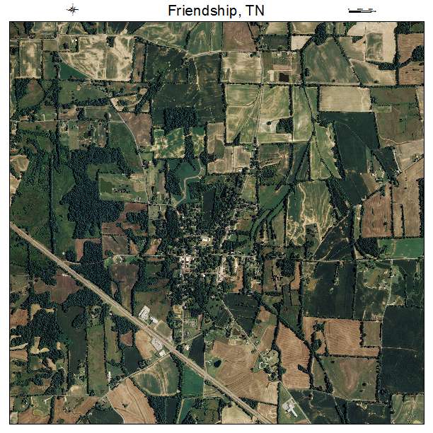 Friendship, TN air photo map