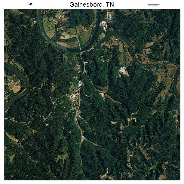 Gainesboro, TN air photo map