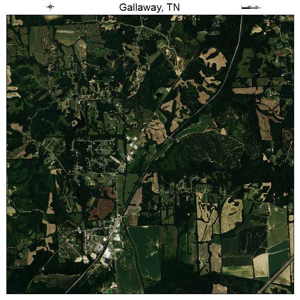 Gallaway, TN air photo map