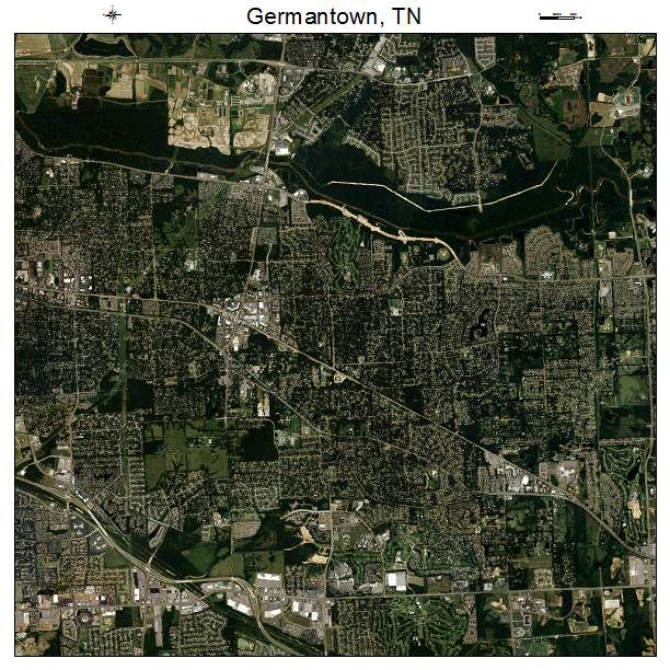 Germantown, TN air photo map