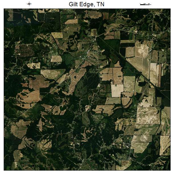 Gilt Edge, TN air photo map