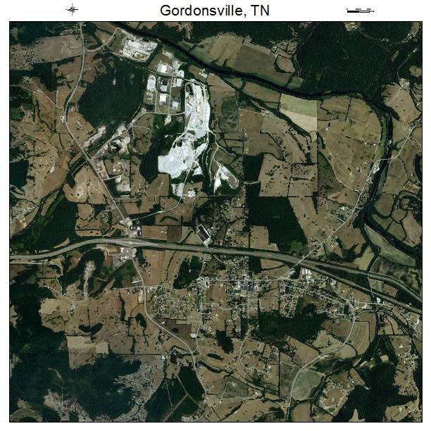 Gordonsville, TN air photo map
