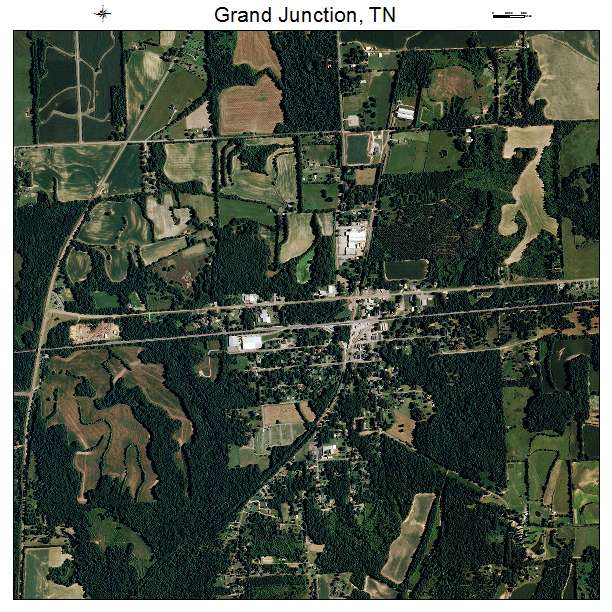Grand Junction, TN air photo map