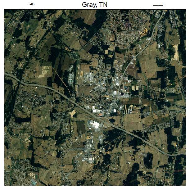 Gray, TN air photo map