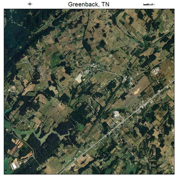 Greenback, TN air photo map