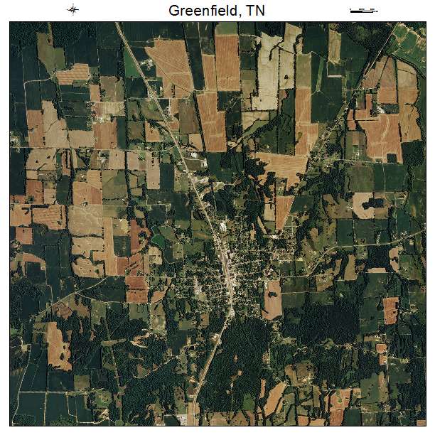 Greenfield, TN air photo map