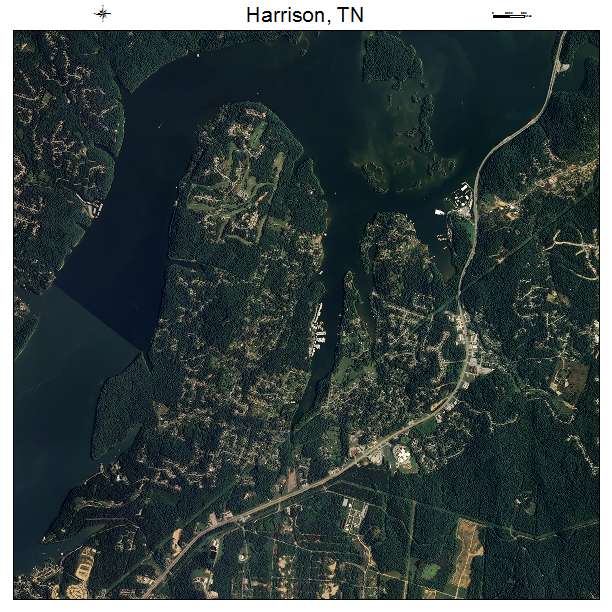 Harrison, TN air photo map