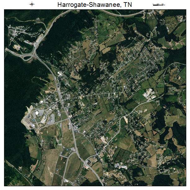 Harrogate Shawanee, TN air photo map