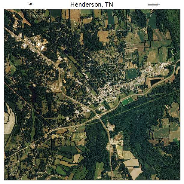 Henderson, TN air photo map