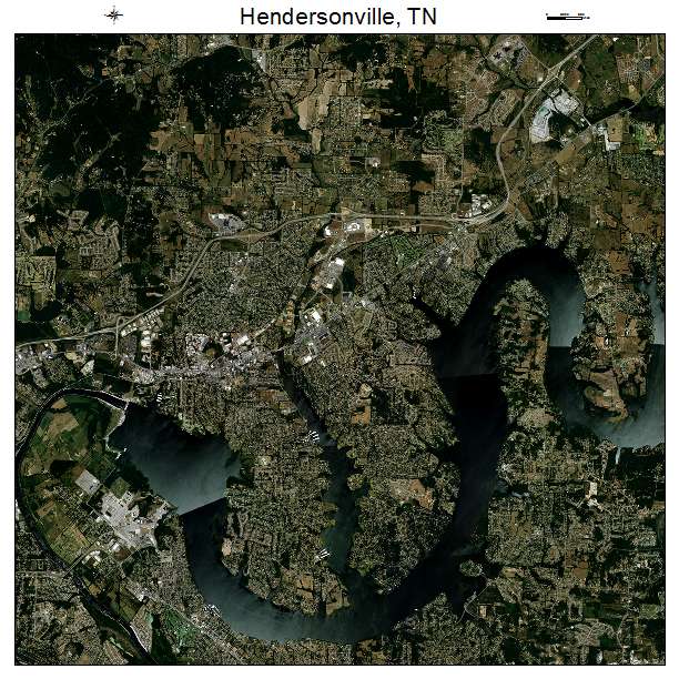 Hendersonville, TN air photo map