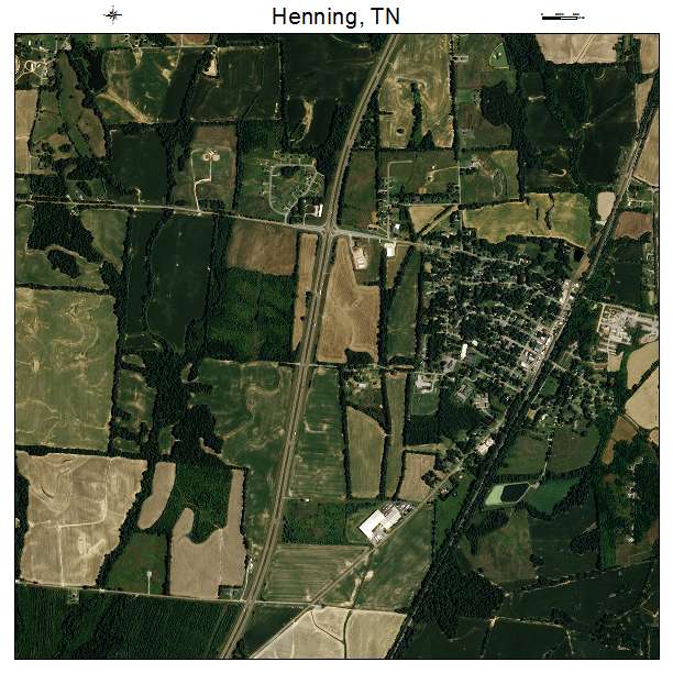 Henning, TN air photo map