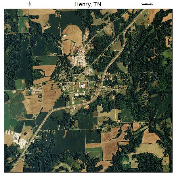Henry, TN air photo map