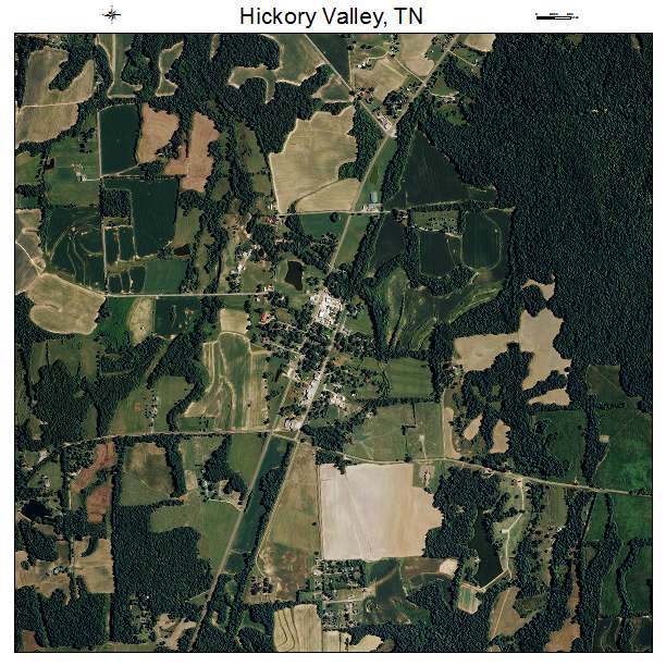 Hickory Valley, TN air photo map