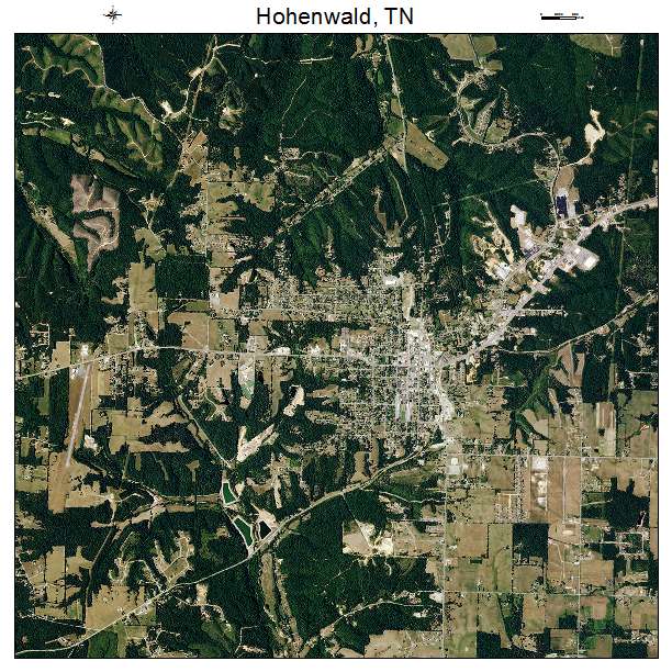 Hohenwald, TN air photo map