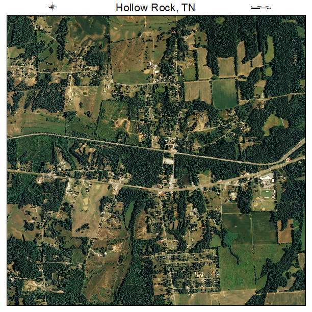 Hollow Rock, TN air photo map